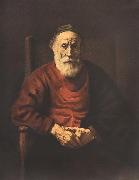 REMBRANDT Harmenszoon van Rijn Portrait of an Old Man in Red ry china oil painting reproduction